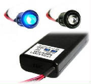 Twin blue flashing led